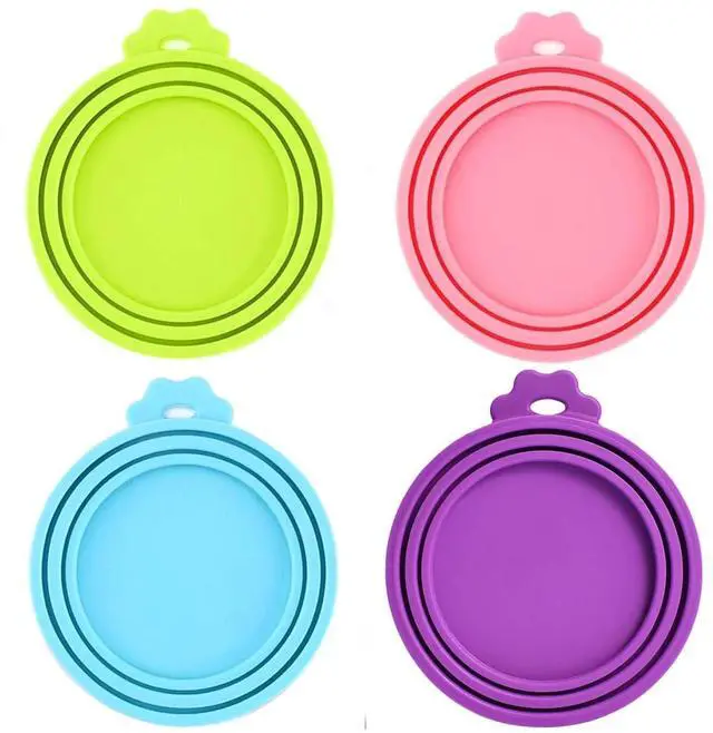 Main image of Pack Pet Food Can Cover Silicone Can Lids for Dog and Cat Food(Universal Size, One fit 3 Standard Size Food Cans)