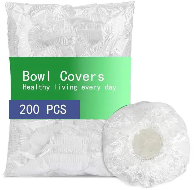 Main image of Medium Plastic Bowl Covers, 200 Pcs Elastic Stretch Food Covers for Bread Proofing, Sourdough, Keep Food Fresh