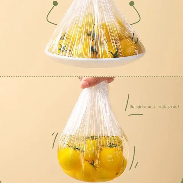 Alt view image 3 of 6 - Medium Plastic Bowl Covers, 200 Pcs Elastic Stretch Food Covers for Bread Proofing, Sourdough, Keep Food Fresh