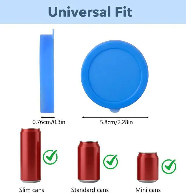 Alt view image 2 of 7 - 3 Pcs Soda Can Lids, Reusable Silicone Soda Cans Cover Pop Can Caps