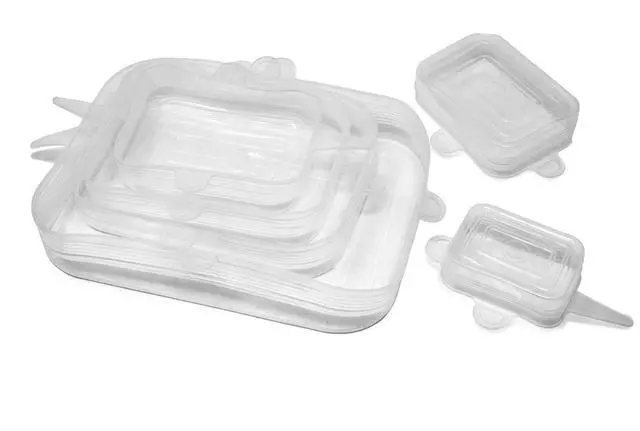 Main image of Reusable Rectangle Silicone Lids, Set of 6