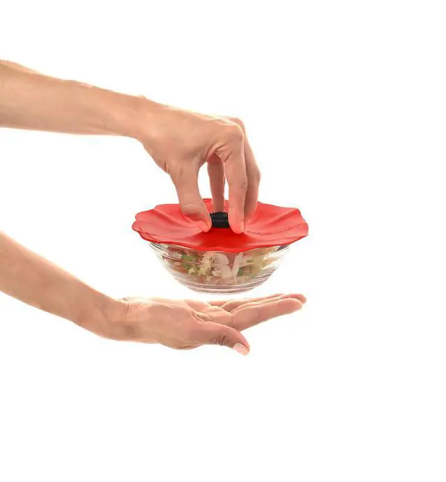 Alt view image 2 of 7 - Poppy Silicone Lid for Food Storage and Cooking - Airtight Seal on Any Smooth Rim Surface - BPA-Free - Oven, Microwave, Freezer, Stovetop and Dishwasher Safe (6 Inch)