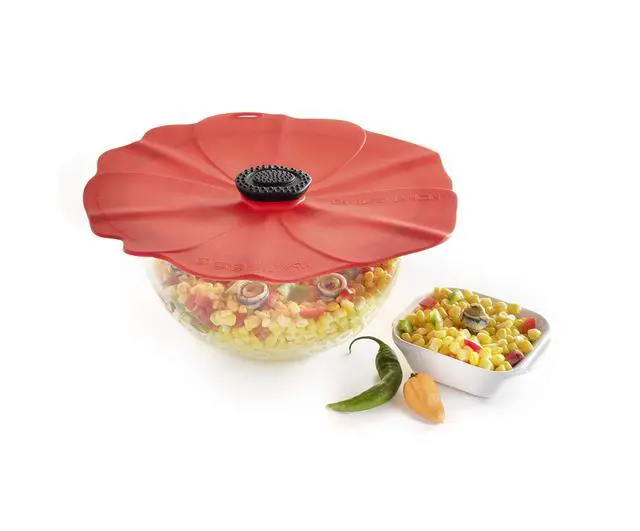 Alt view image 3 of 7 - Poppy Silicone Lid for Food Storage and Cooking - Airtight Seal on Any Smooth Rim Surface - BPA-Free - Oven, Microwave, Freezer, Stovetop and Dishwasher Safe (6 Inch)