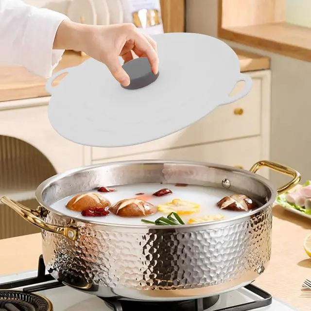 Alt view image 4 of 6 - 5 Pack Cover Silicone Lids,Silicone Bowl Lid Set,Microwave Splatter Cover, 5 Sizes Reusable Heat Resistant Suction Lids Fits, for cups, bowls, plates, pots, pans, refrigerators, etc,dark gray