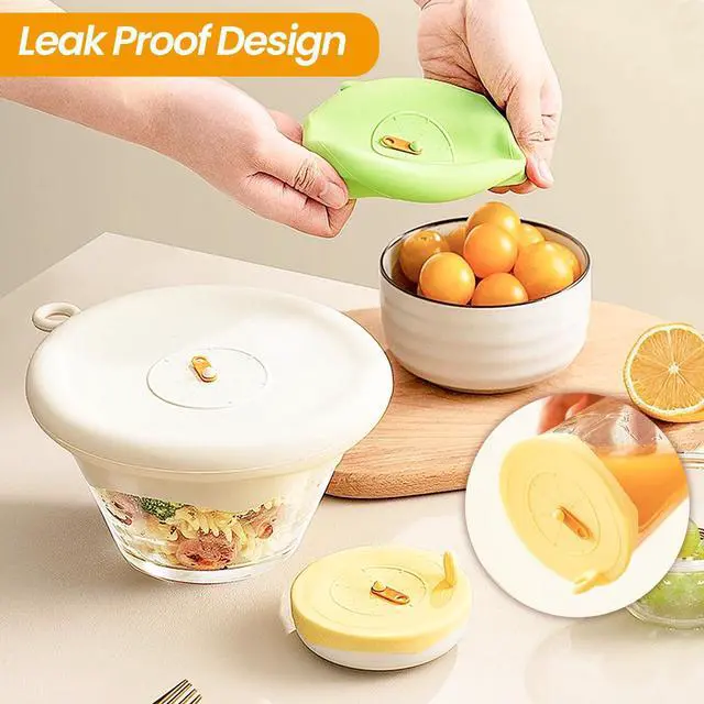 Alt view image 7 of 7 - 6 Pcs Silicone Stretch Lids Set for Food Storage,Silicone Bowl Covers,3 Different Sizes Reusable Elastic Sealing Food Cover, Microwave Heat Resistant Lids,Leak-Proof Lid for Fruit Plate Cans Cup Jars