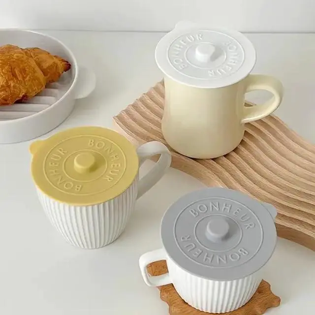 Alt view image 3 of 6 - 4 Pack Silicone Cup Lids, 10cm Reusable Stretchable Drink Covers - Universal Dustproof & Leak-Proof Lids for Coffee, Tea, Wine Glasses, Tumblers - Ideal for Home, Office, Travel