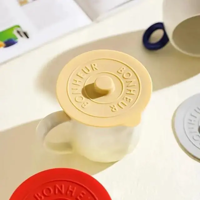 Alt view image 4 of 6 - 4 Pack Silicone Cup Lids, 10cm Reusable Stretchable Drink Covers - Universal Dustproof & Leak-Proof Lids for Coffee, Tea, Wine Glasses, Tumblers - Ideal for Home, Office, Travel