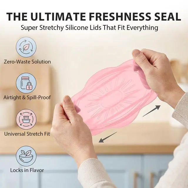 Alt view image 4 of 7 - 12 Pcs Silicone Stretch Lids, Reusable Silicone Bowl Covers for Food Storage, Microwave & Dishwasher Safe, Leak Proof Airtight Seal Tops for Cans, Cups, Jars