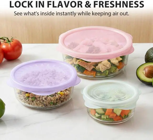 Alt view image 6 of 7 - 12 Pcs Silicone Stretch Lids, Reusable Silicone Bowl Covers for Food Storage, Microwave & Dishwasher Safe, Leak Proof Airtight Seal Tops for Cans, Cups, Jars