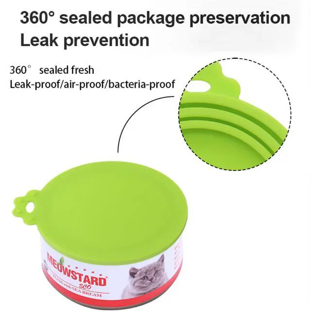 Alt view image 4 of 7 - 5 Pack Pet Covers/Dog Cat Lids/Cat can sealing lid, pet cat paw opening can, cat food spoon, dog, can sealing and preservation silicone lid