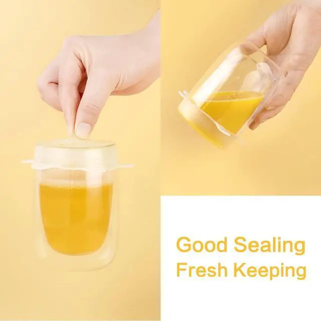 Alt view image 3 of 7 - 24 Pieces Silicone Stretch Lids Reusable Expandable Silicone Can Lids Round Elastic Container Lids Food Storage Covers for Cups, Mugs, Soda, Small Bowl Fruits, Canning (2.6'' Diameter)