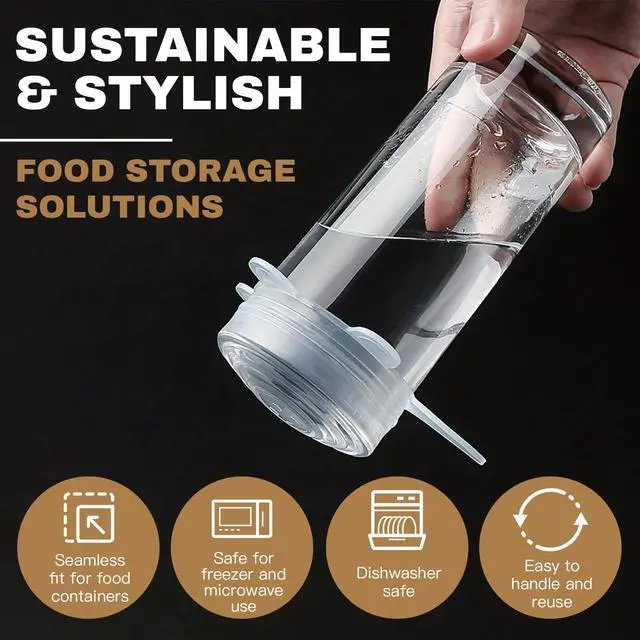 Alt view image 3 of 7 - Reusable Silicone Stretch Lids18PCS Round & Square Stretchy Food Covers, Airtight & Leakproof, Microwave & Dishwasher Safe Clear