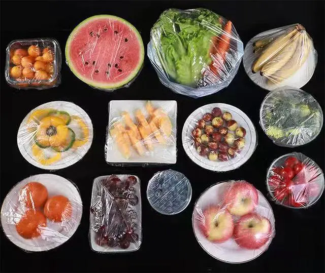 Alt view image 6 of 7 - 300PCS Disposable Bowl Covers Canning Lids, Plastic Bowl Covers Food Cover Stretch Edging, Flexible Storage Packaging for Storage Containers, Plastic Lids for Disposable Cling Bags for Household