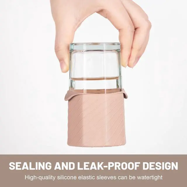 Alt view image 3 of 6 - Bottle Covers for Travel, Leak Proofing, Travel Size Container Silicone toiletry sleeves, Leak Locks Travel Accessories for Shampoo Wash Body Bottles and other beauty and personal care(8pcs)