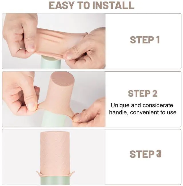 Alt view image 6 of 6 - Bottle Covers for Travel, Leak Proofing, Travel Size Container Silicone toiletry sleeves, Leak Locks Travel Accessories for Shampoo Wash Body Bottles and other beauty and personal care(8pcs)