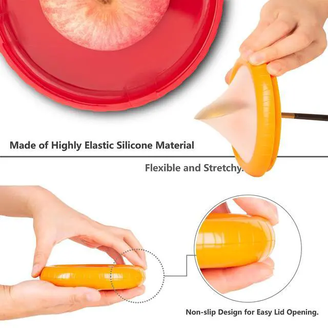 Alt view image 6 of 7 - Avocado Saver & Onion Storage, 4Pcs Silicone Fresh Produce Holder