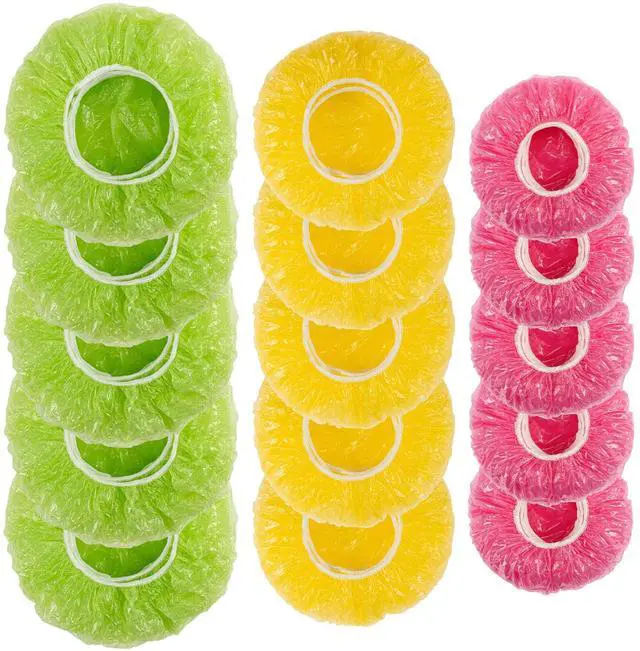 Main image of 60Pcs Bowl Covers Reusable - Plastic Bowl Cover Elastic Fresh Keeping Bags Wrap Reusable Plastic Stretch Elastic Food Storage Covers Sourdough Baking Bread Proofing Rising3 Sizes