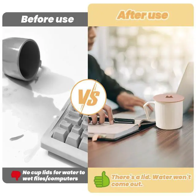 Alt view image 4 of 7 - 6Pcs Silicone Lids for Cups, 3.9in/10cm Silicone Cup Covers for Drinks Reusable Mug Cover Lid Silicone Coffee Cup Lid Wine Glass Covers Tea Cup Covers for Steeping