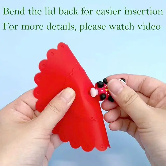 Alt view image 5 of 6 - Silicone Cup Lids, Anti-Dust Airtight Mug Covers for Hot and Cold Beverages (Set of 6), Cat Ears