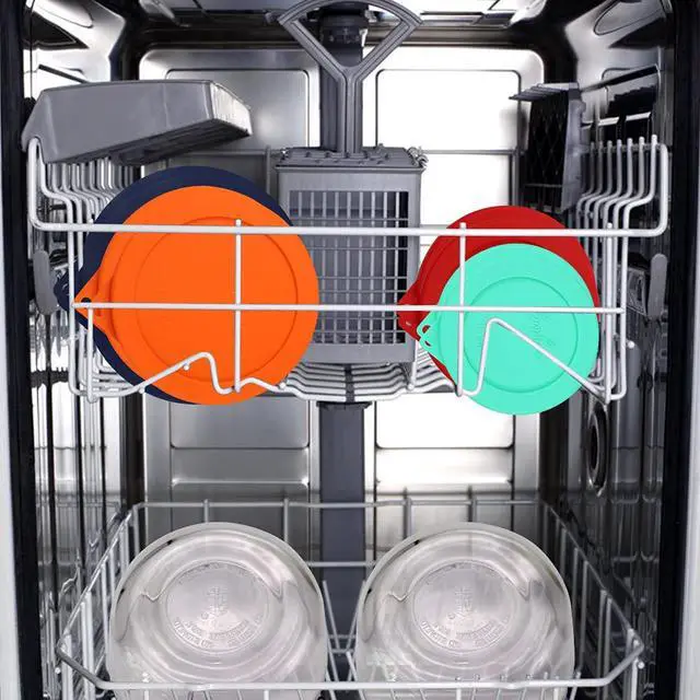 Alt view image 3 of 7 - Round Silicone Storage Cover Lids Replacement for Anchor Hocking and Pyrex Glass Bowls (Container not Included) (4 Size, 8 Pack)