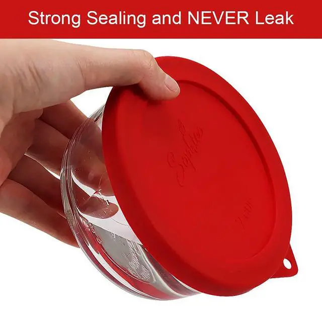 Alt view image 6 of 7 - Round Silicone Storage Cover Lids Replacement for Anchor Hocking and Pyrex Glass Bowls (Container not Included) (4 Size, 8 Pack)