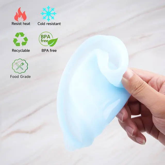 Alt view image 3 of 7 - Pack Silicone Lids for Corelle Vitrelle 18-Oz Soup/Cereal Bowls, Freezer & Microwave & Dishwasher Safe (Bowl not included)