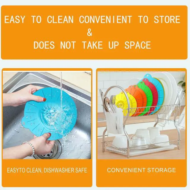Alt view image 7 of 7 - 7 Pack Silicone Lids Microwave Splatter Cover, 5 Sizes Reusable Heat Resistant Suction Lids for Bowls Plates Pots Pans Oven Fridge, BPA Free, Ideal Mother's Gift