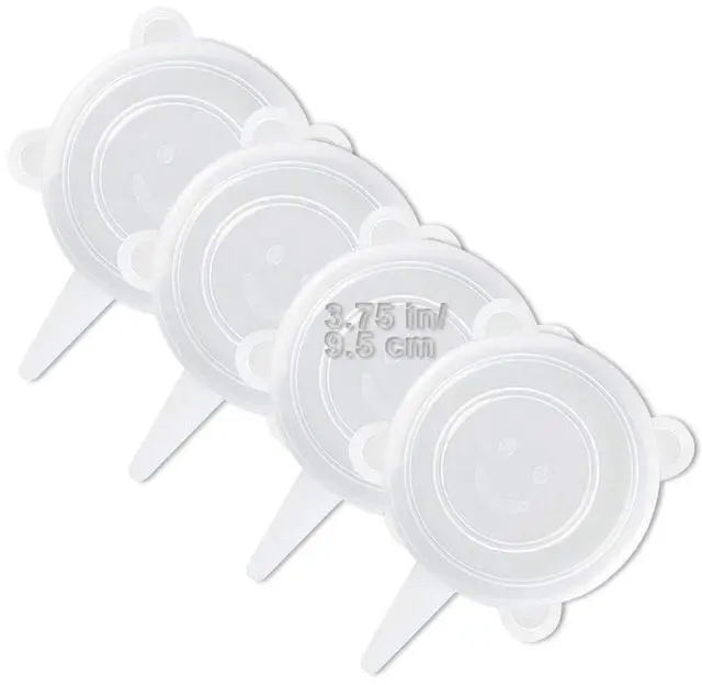 Main image of Pack Same Size Silicone Stretch Lids, Thicker Reusable Sturdy Silicone Container Cover, Expandable Food Storage Covers, Dishwasher and Freezer Safe, 3.75in(9.5cm)