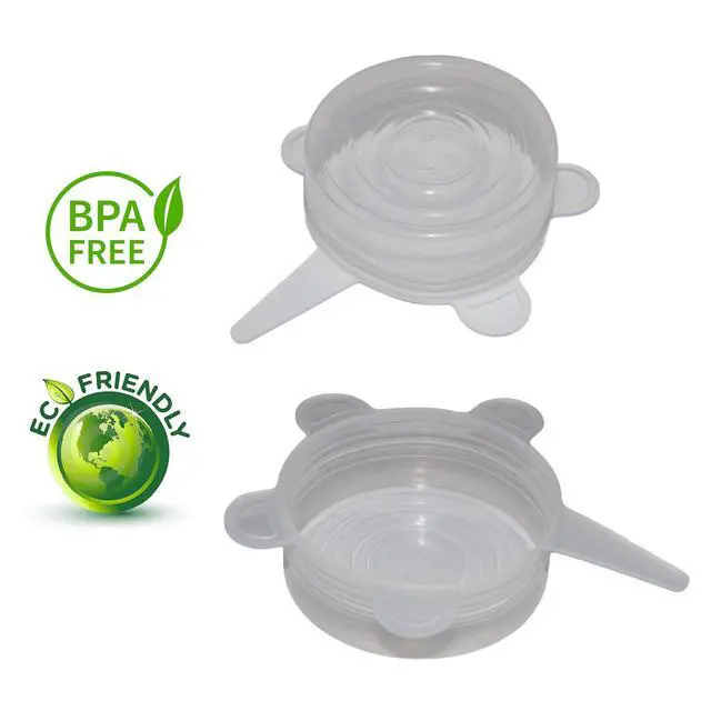 Alt view image 4 of 5 - and Human Food Can Lids - 4 Pack - Stretchable Silicone Covers for Cat and Dog Canned Food Storage - Universal Fitting Tops for Small Sized Cans - Keeps Food Fresh