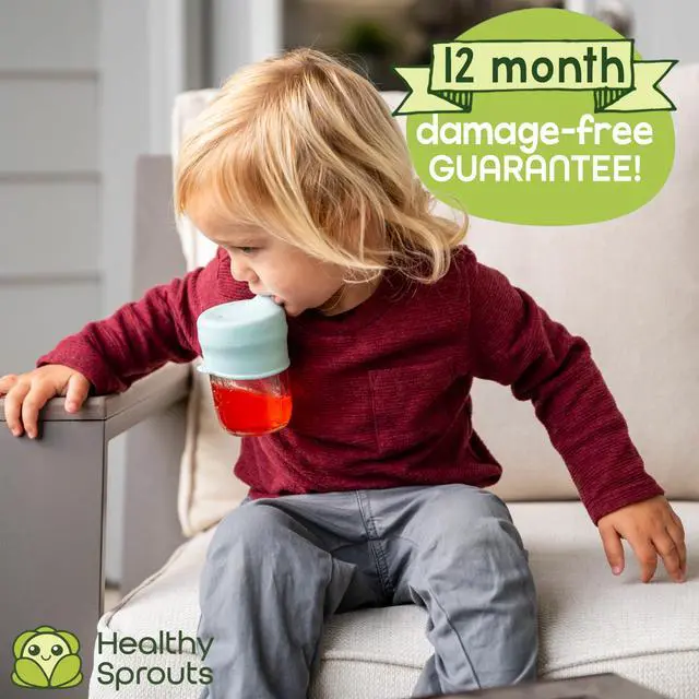 Alt view image 5 of 6 - Silicone Sippy Cup Lids - Spill Proof, Fits Any Cup, BPA-Free, Durable & Soft for Babies & Toddlers, Quick to Attach - 3 Pack Silicone Lids for Cups (Steel Blue, Pool, Ice Blue)