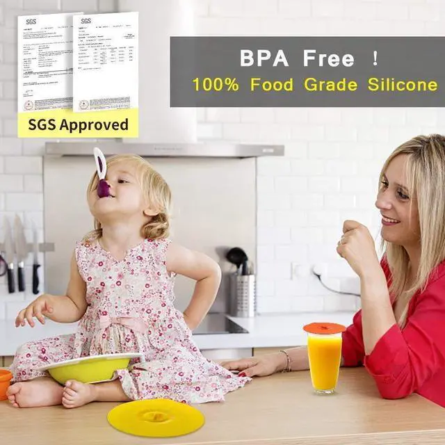 Alt view image 4 of 7 - Silicone Lids Covers - Microwave Food Cover for Bowls,Cups,Pots,Pans Food Safe BPA Free Silicone Bowl Covers Easy to Clean and Storage