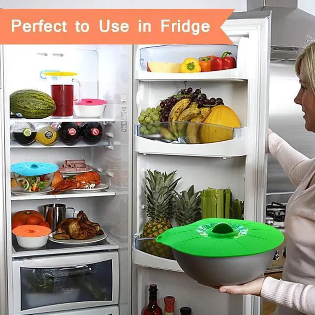 Alt view image 7 of 7 - Silicone Lids Covers - Microwave Food Cover for Bowls,Cups,Pots,Pans Food Safe BPA Free Silicone Bowl Covers Easy to Clean and Storage