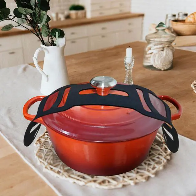 Alt view image 3 of 7 - Universal Silicone Lid Lock Strap for Crockpot Slow Cooker 6/7/8 Quart, Reusable Crockpot Lid Holder Accessories