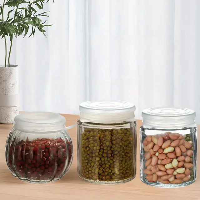 Alt view image 5 of 7 - Extra Small Silicone Stretch Lids 2 Inch, 8 Pack Cruet Lid Reusable, Food Grade Elastic Bottle Caps for Yogurt Jars, Milk Bottles, Cans Lids Small, Dishwasher and Freezer Safe, Clear