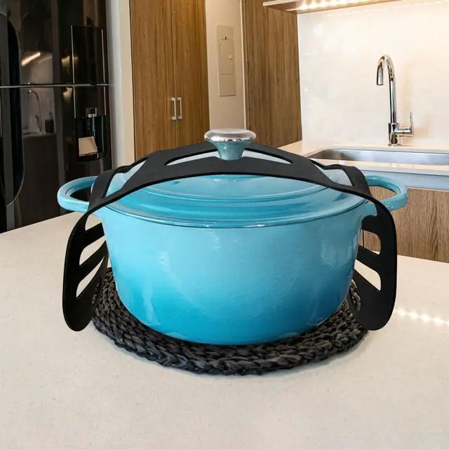 Alt view image 2 of 7 - Universal Silicone Lid Lock Strap for Crockpot Slow Cooker 6/7/8 Quart, Reusable Crockpot Lid Holder Accessories