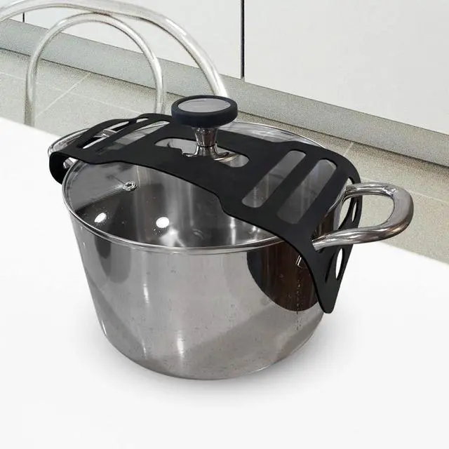 Alt view image 6 of 7 - Universal Silicone Lid Lock Strap for Crockpot Slow Cooker 6/7/8 Quart, Reusable Crockpot Lid Holder Accessories