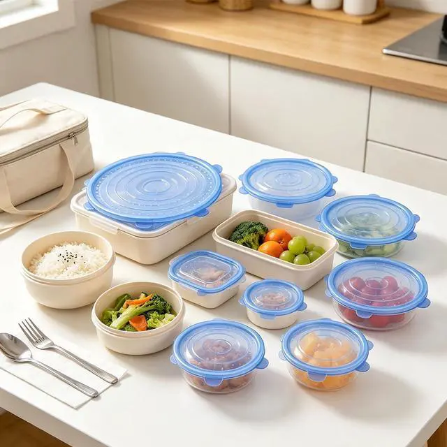Alt view image 3 of 5 - 12 pcs Silicone Stretch lids set(6 Sizes,white)