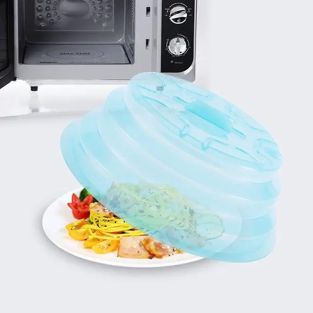 Alt view image 2 of 7 - Collapsible Silicone Microwave Plate Cover Splatter Guard, Dishwasher Safe & BPA Free, 11, Blue
