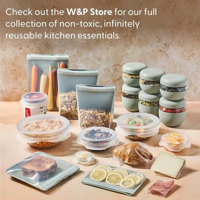 Alt view image 7 of 7 - Reusable Silicone Stretch Lid, Set of 3 Casserole (9x13), Brownie (8x8), Loaf (5 x 9), Dishwasher Safe, Freezer Safe, LFGB/Premium Materials, Microwave Safe, Clear
