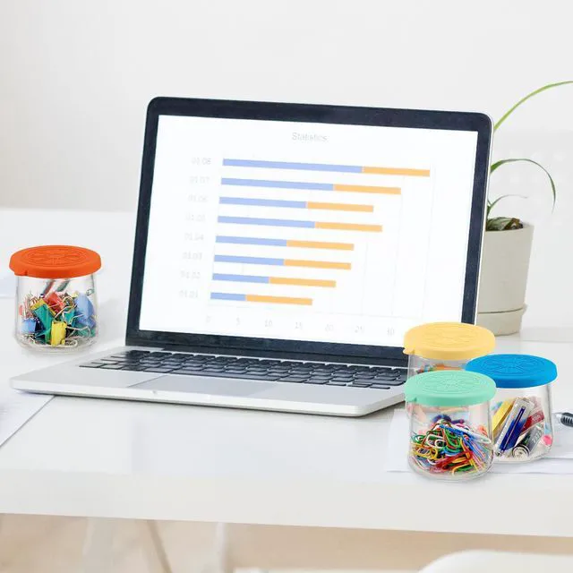 Alt view image 6 of 7 - Oui Yogurt Jar Lids Silicone | 12 Pack Colorful Covers Fit For 5 Oz Oui Yogurt Glass Jars | Perfect For Oui Yogurt Bottle with Label | Lids Only | Food-Grade/Leakproof/Reusable