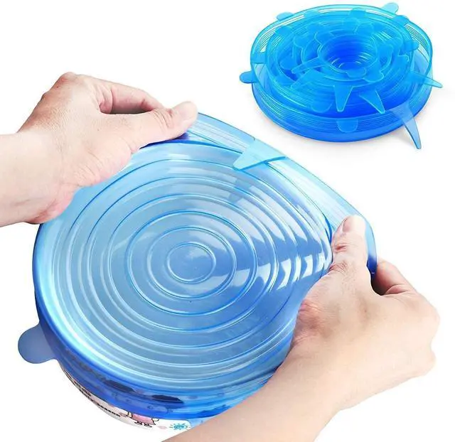 Main image of Silicone Stretch Lids, Durable & Eco-Friendly Elastic Lids
