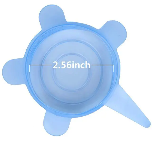Alt view image 2 of 6 - Pack Pet Food Can Cover Stretchable 1 Fit 3 Universal Size Silicone Can Lids for Dog and Cat Food Can Blue