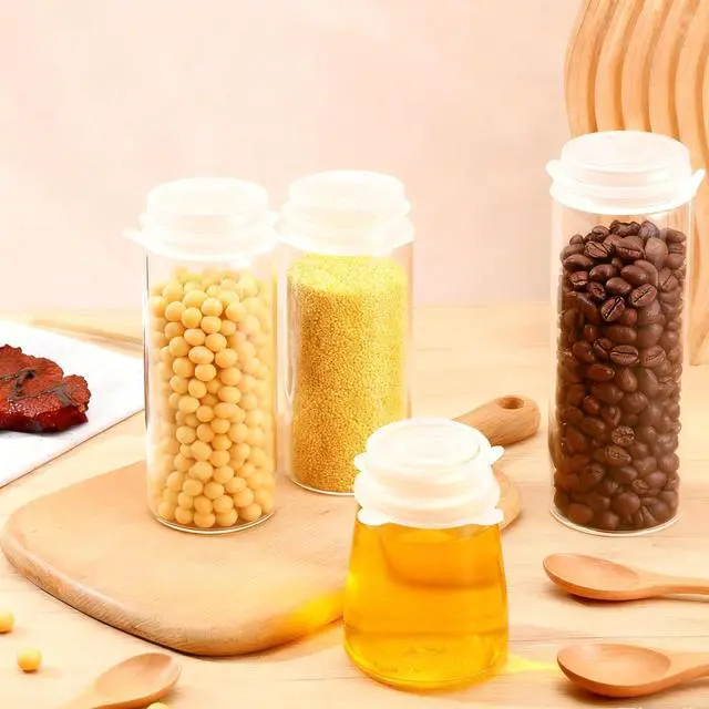 Alt view image 7 of 7 - 50PCS Small Silicone Stretch Lids 2 Inch Reusable Silicone Jar Cover lids to Fit 2 Inch to 2.7 Inch Expandable Food Storage Covers for Milk Bottles, Yogurt Jars, Cans Lids Small