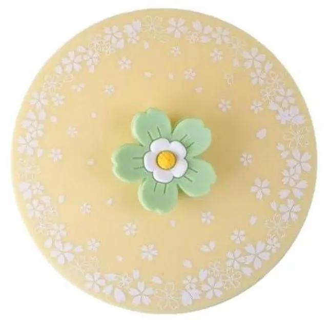 Main image of PCS Silicone Cup Covers for Drinks, Multicolored Anti-Dust Cup Lids Food Grade Dust-proof Airtight Seal Lids for Mug Tea Coffee (Yellow, Bule)