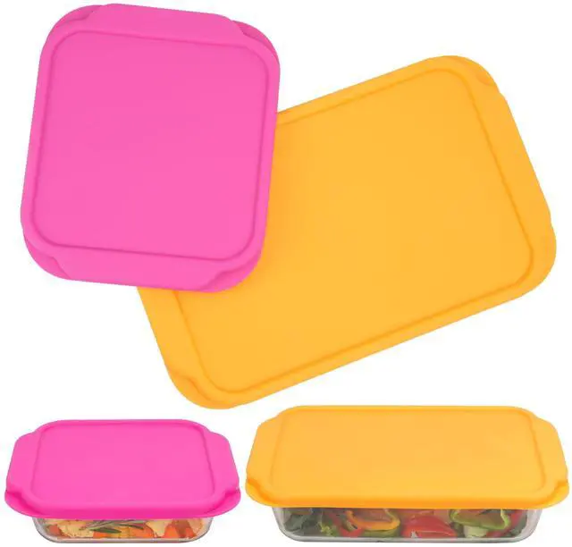 Main image of Silicone Lids for Pyrex 222233222-D233-D Glass Baking Dish, 2 Pack Silicone Lid for Pyrex Glass Dish, Dishwasher & Freezer & Microwave Safe (Baking Dish Not included)