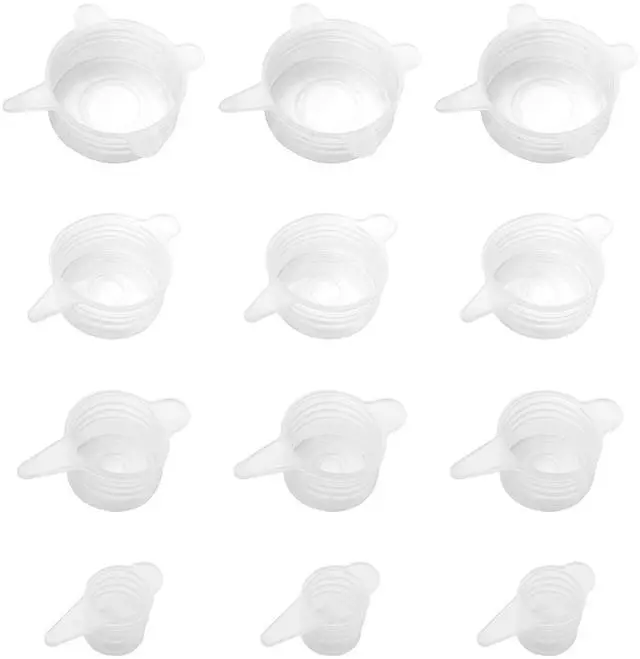 Main image of Silicone Stretch Lids,Reusable Silicone Seal lid,Suitable for Small Size Bottle Lid(12 Pack)