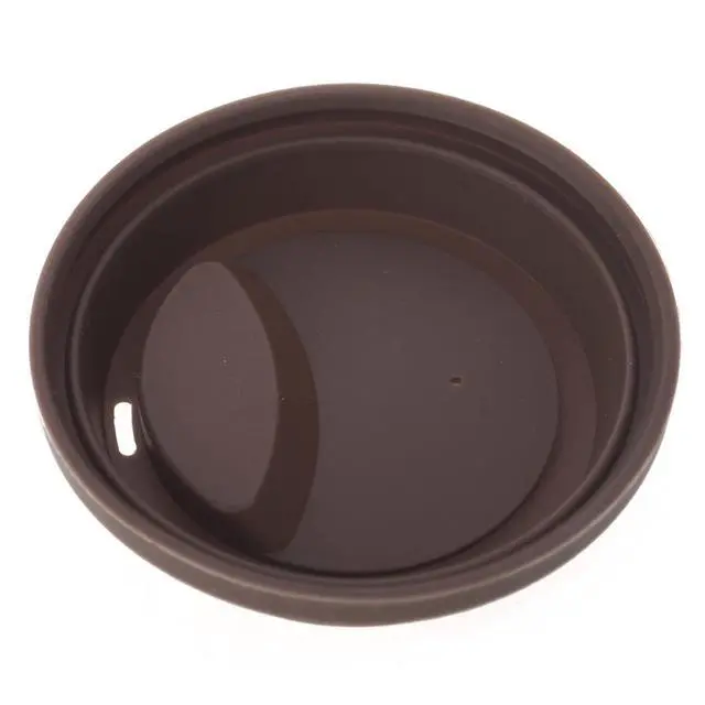 Alt view image 7 of 7 - PCS Silicone Drinking Lid, Reusable Coffee Cup Covers/Lids (Fits Cup Rim 3.46-3.62 Inches / 8.8-9.2cm), Microwave & Dishwasher Safe - Black