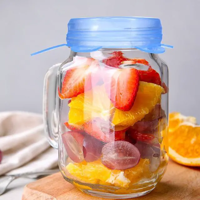 Alt view image 6 of 7 - Pieces Silicone Stretch Can Lids Reusable Expandable Jar Lid Soda Beer Cans Round Elastic Container Food Storage Covers for Mug Cup Small Bowl Fruits Vegetables Storage