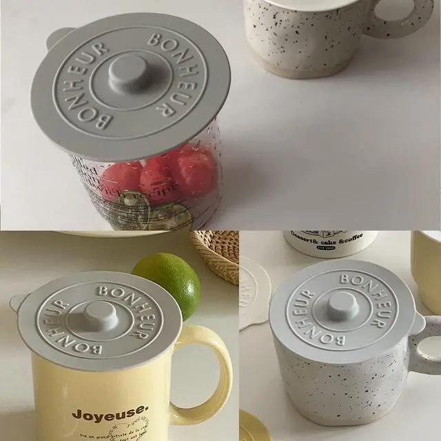 Alt view image 7 of 7 - 3 Pcs Silicone Cup Lids Anti Dust Seal Mug Covers Reusable Glass Cup Covers for Mugs Tea Cups Coffee Cup Cover