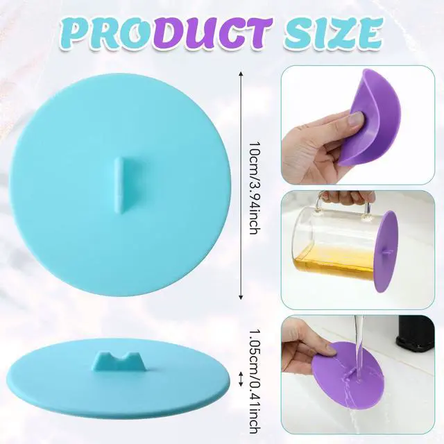 Alt view image 2 of 5 - Sets Silicone Cup Covers Multicolored Silicone Cup Lids Mug Cover Outdoor for Hot Drinks, Tea, Coffee, 6 Colors(Round,Bright Color)